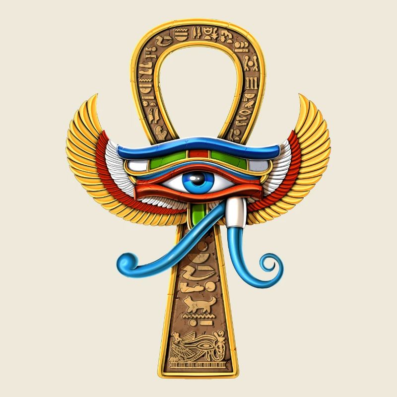 Oeil Egyptien D’Horus Ankh