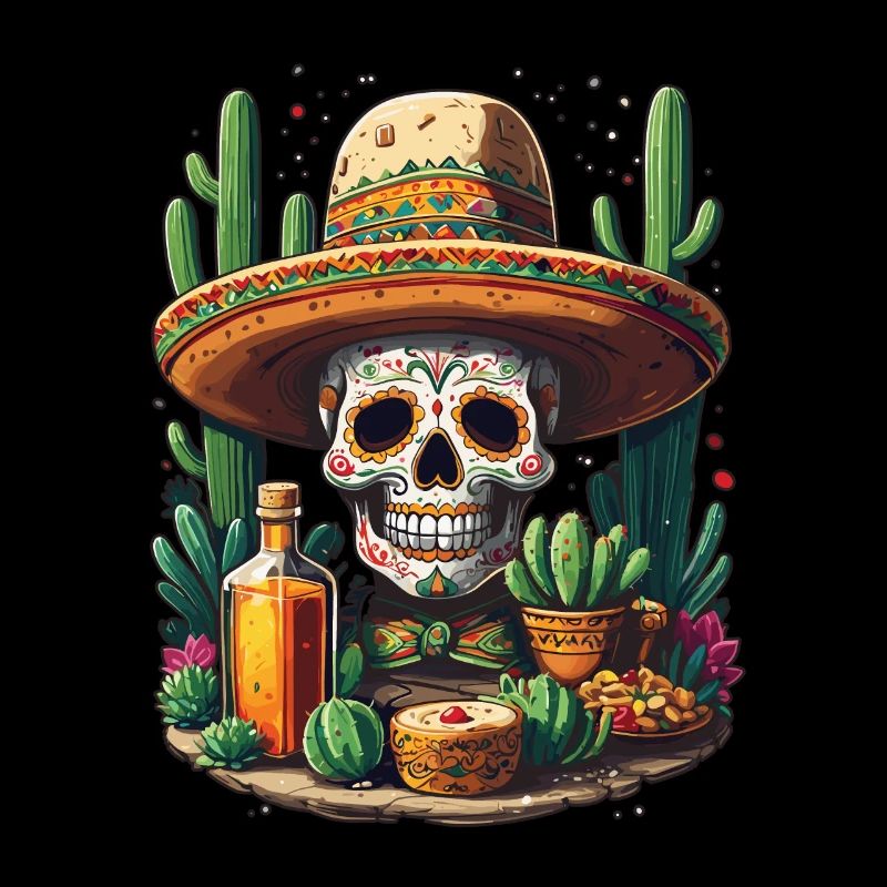 Tequila Drink Skull Cinco De Mayo Mexiko Feiern