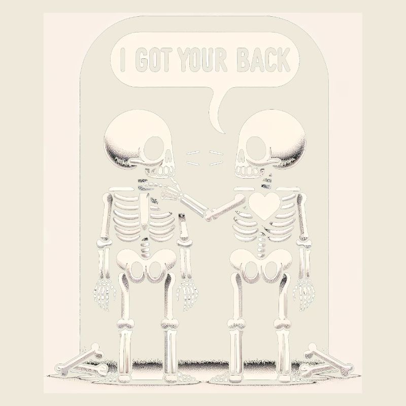 Poignée de main squelette de loyauté