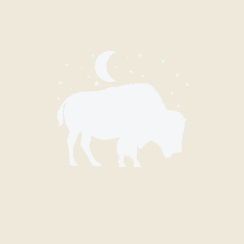 Bison au clair de lune