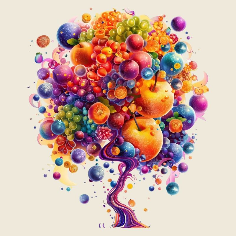 Bunte Weltenbaum Explosion