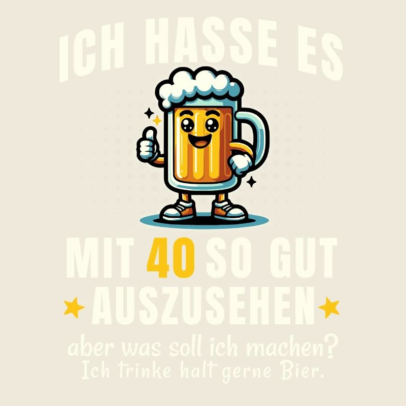 40 & Bier – Witziger Spruch