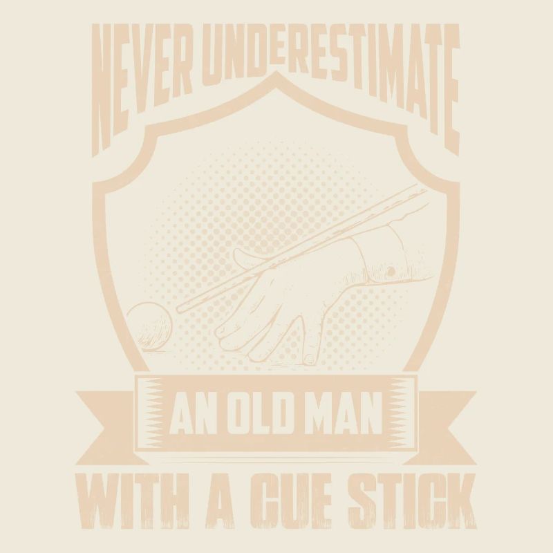 An Old Man With A Cue Stick Billard Pool Billiard