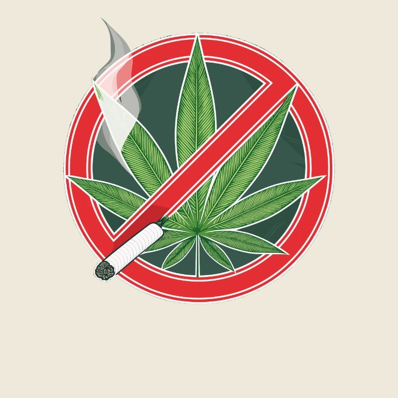 Cannabis Verbotsschild Anti Kiffer