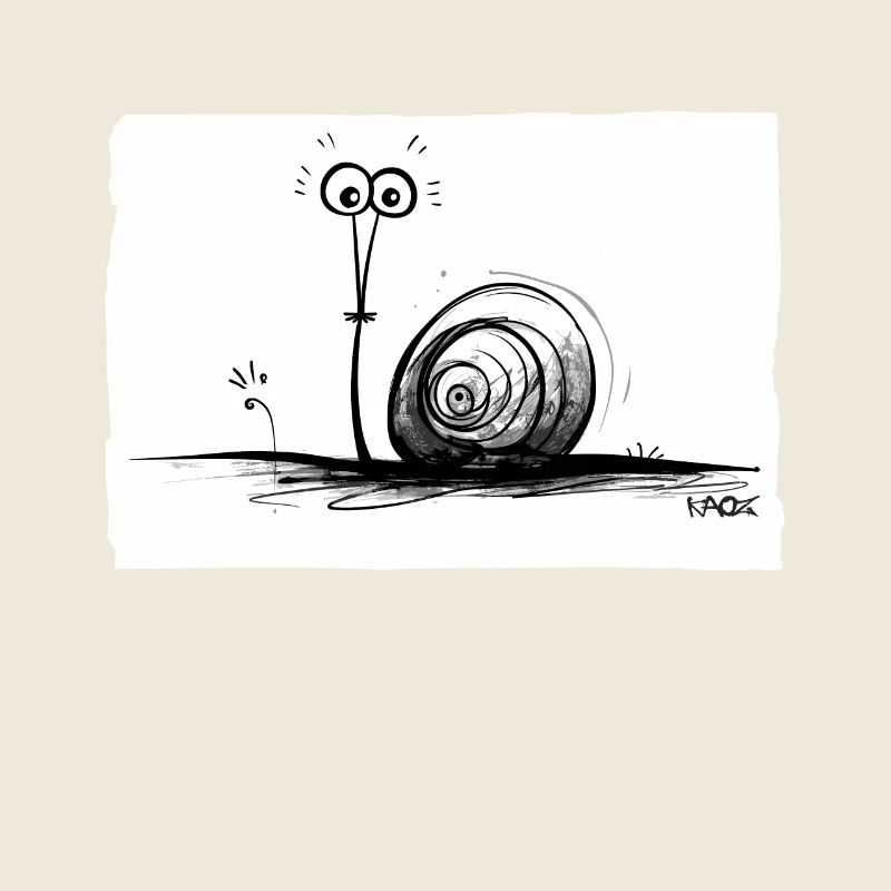 Drôle Mignon Crayon Escargot