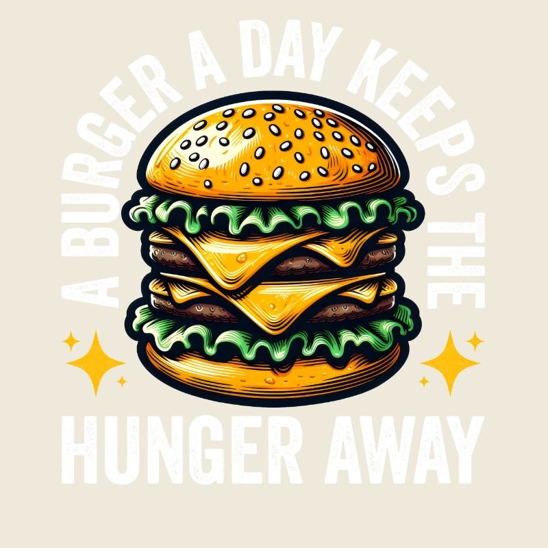 A Burger A Day Keeps The Hunger Away Funny