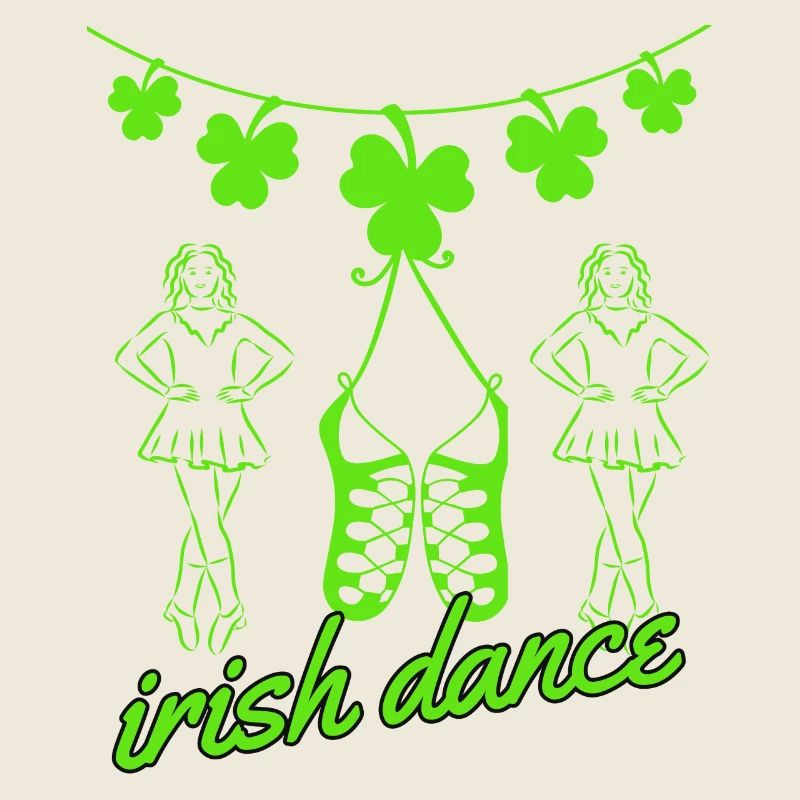 Chaussures de danse irlandaises Danseurs et trèfle