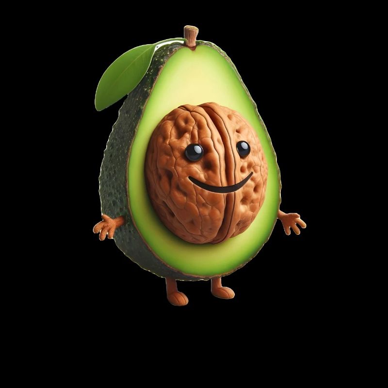 Cute avocado with walnut kernel!