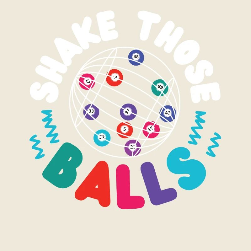 Joueur de bingo Jeu de mots Shake Those Balls