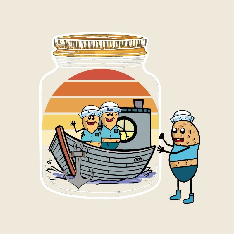 Message de marins de cacahuètes dans une bouteille bateau Ahoy