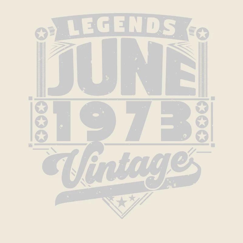 Vintage Geburtstagsgeschenk Juni 1973, Juni 1973.