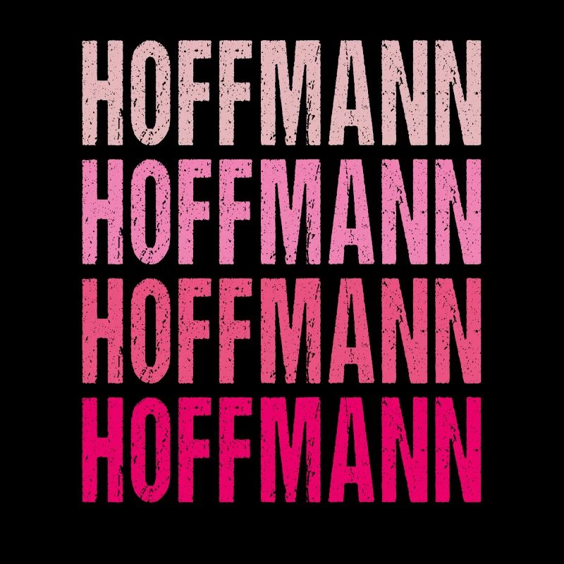 Hoffmann Retro Rosa Nachname Geschenkidee