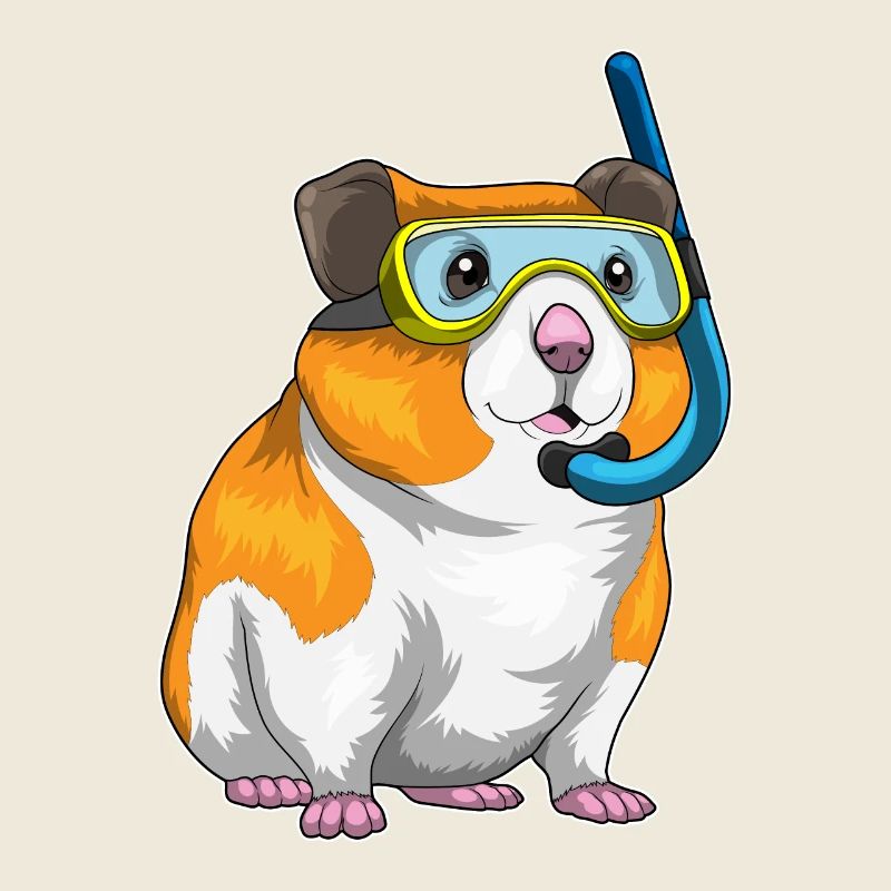 Plongée avec tuba pour hamster