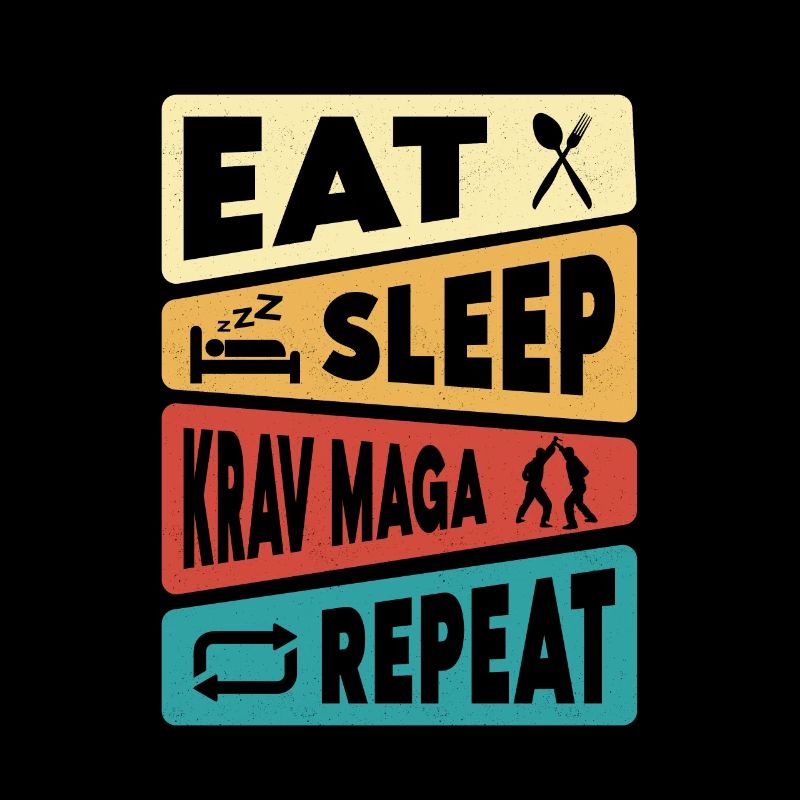 Eat Sleep Krav Maga Repeat Training Martial Arts