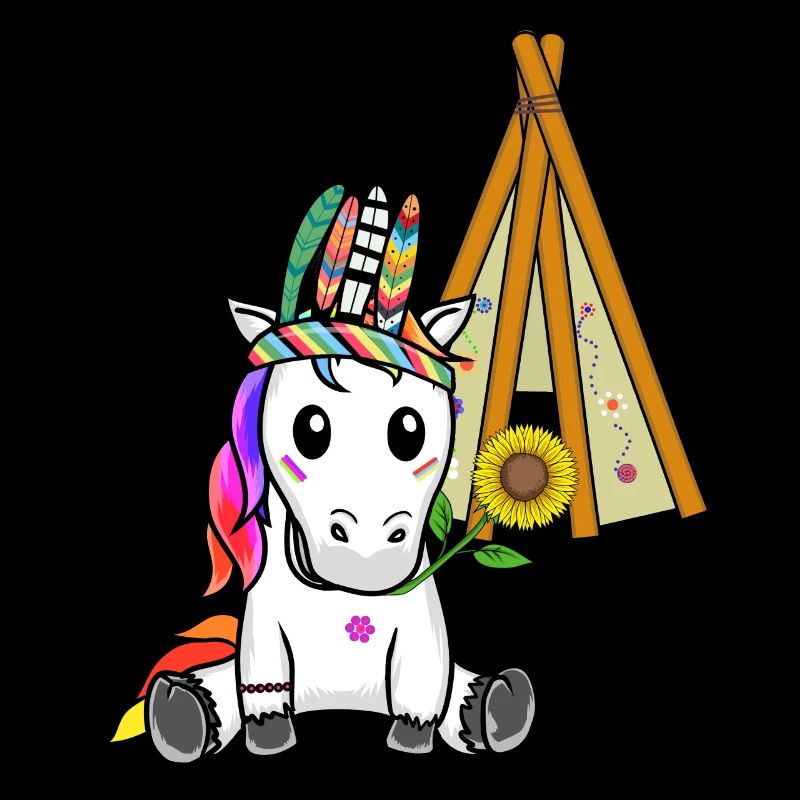 Einhorn Tipi Hippie Einhörner Schamane Sonnenblume