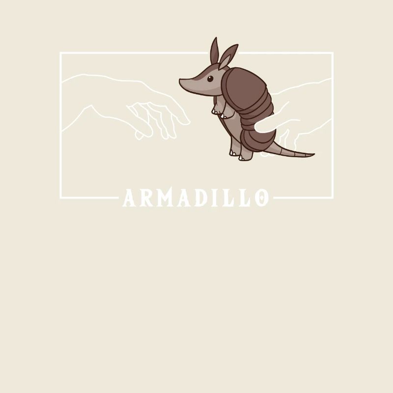 Michelangelo Création d’Adam Armadillo Rose