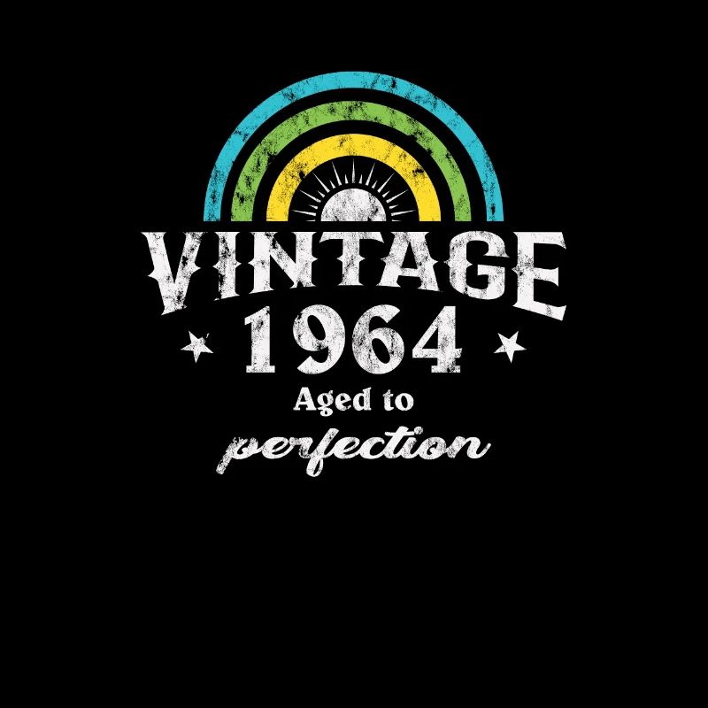 1964 Geburtstag Vintage Rainbow Sun