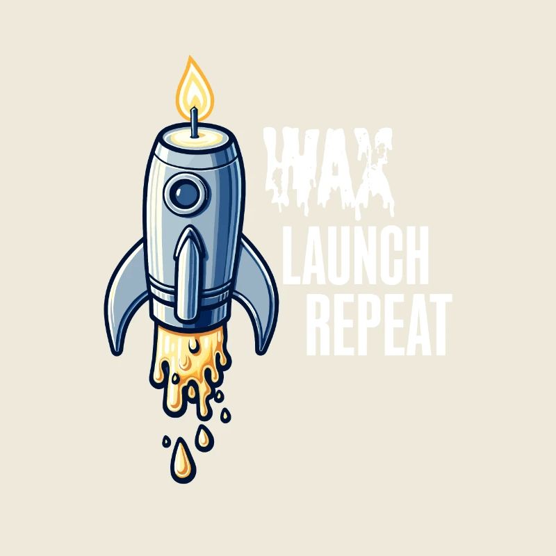 WAX Launch Repeat – Fun Rocket Candle Design