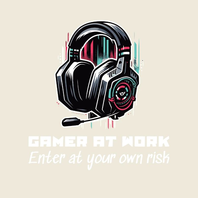 Joueur au travail Entrez à vos risques et périls Beruf Arbeit