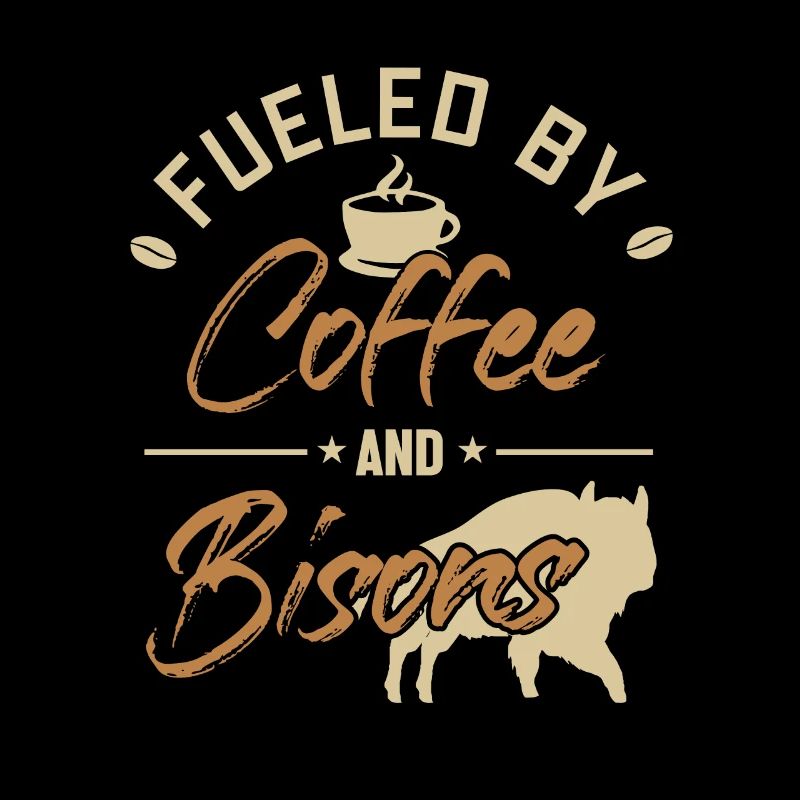 Alimenté par le café et les bisons Buffalo Bovinae Lover