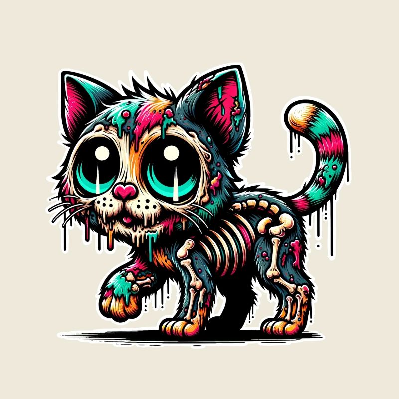 Katze Zombie