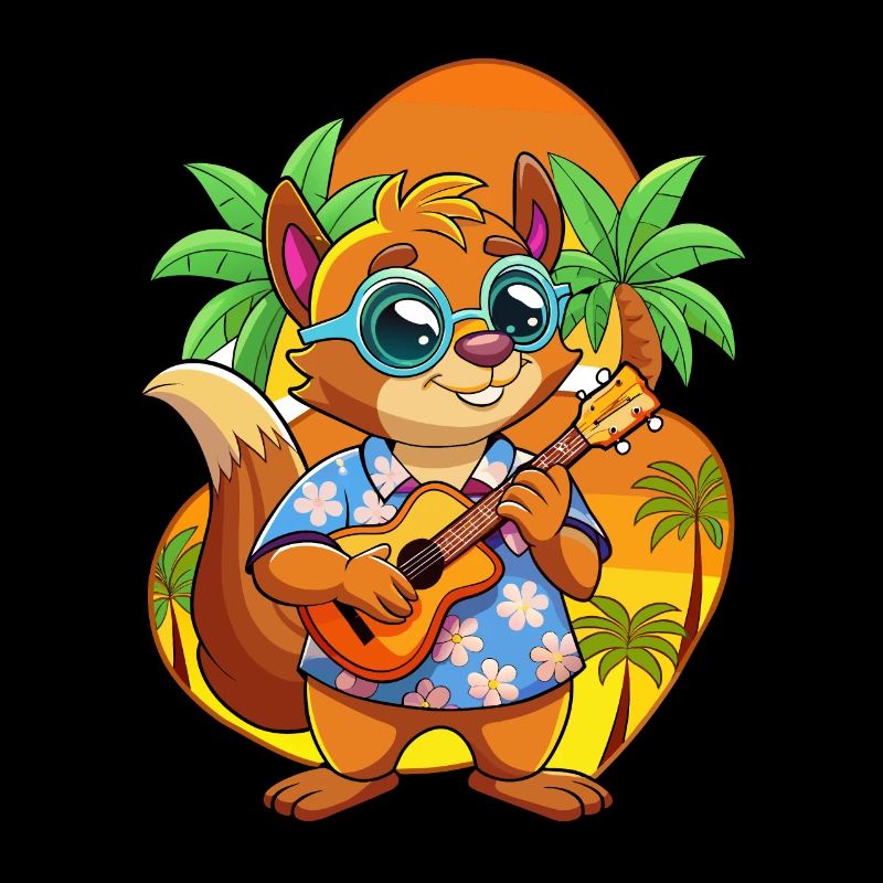 Funny Squirrel Cartoon Summer Beach Sunglasses