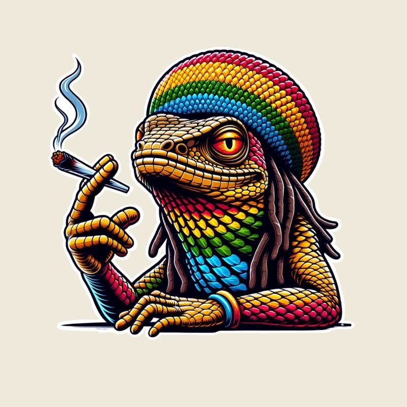 Echse Kiffen Cannabis