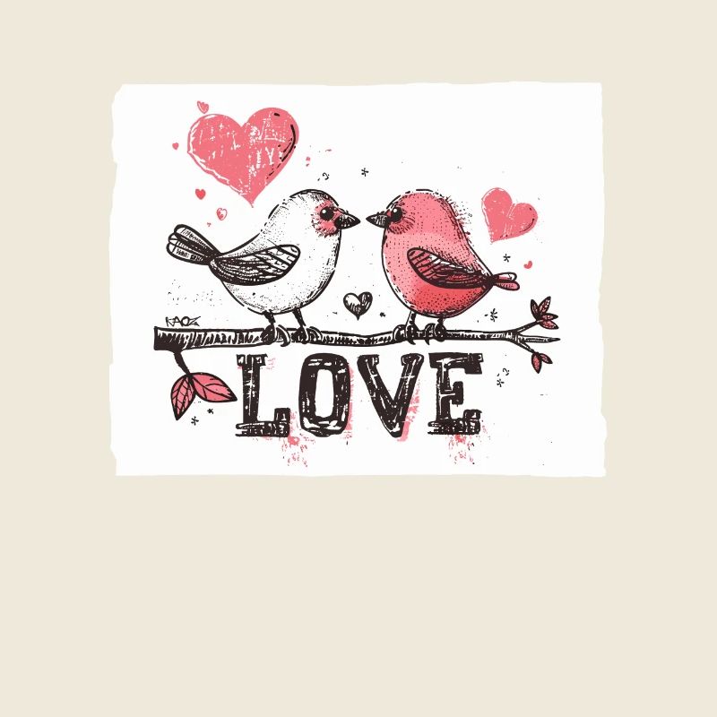 Two Loving Birds, Bird Love
