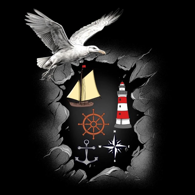 Möwe maritim Möwen Seevögel Leuchtturm