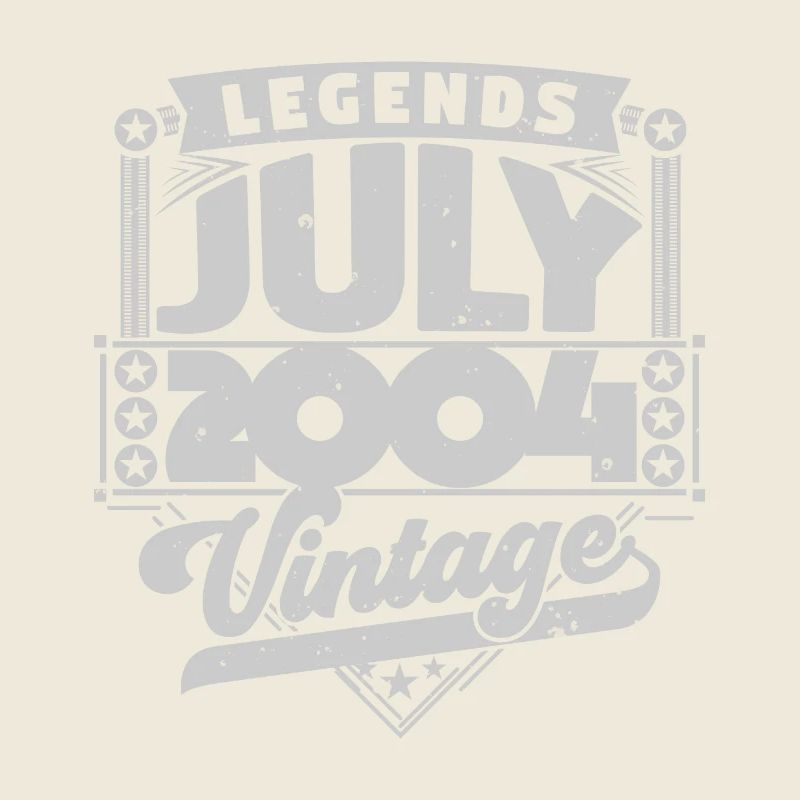 Vintage Geburtstagsgeschenk Juli 2004, Juli.