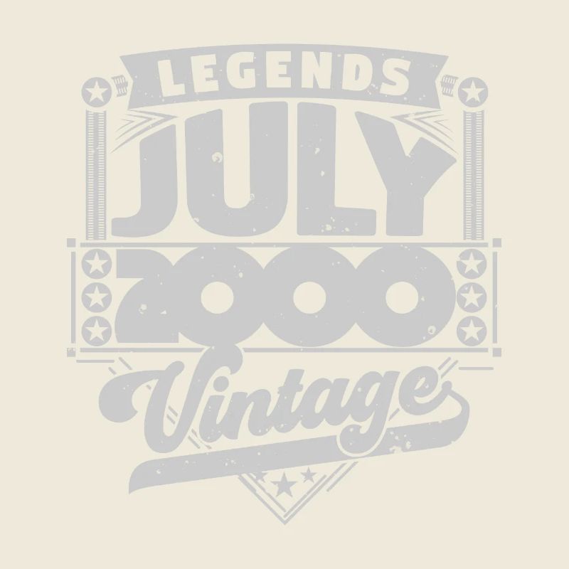 Vintage Geburtstagsgeschenk Juli 2000, Juli.