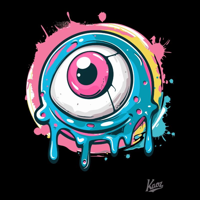 Das coole Farbspritzer-Auge