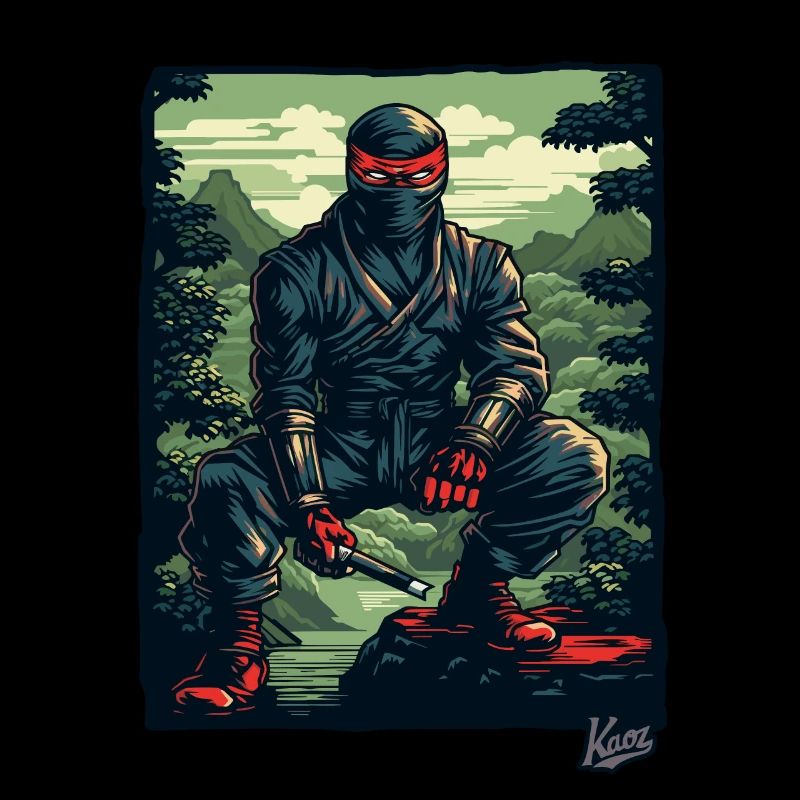 Schwarzer Natur Ninja