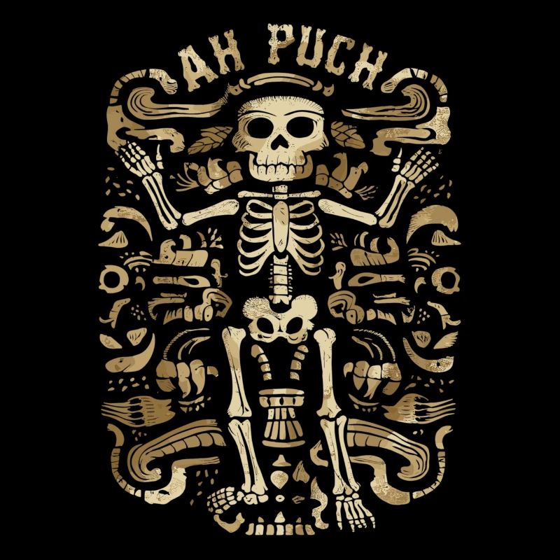 Dieu maya déesse maya Ah Puch oeuvre