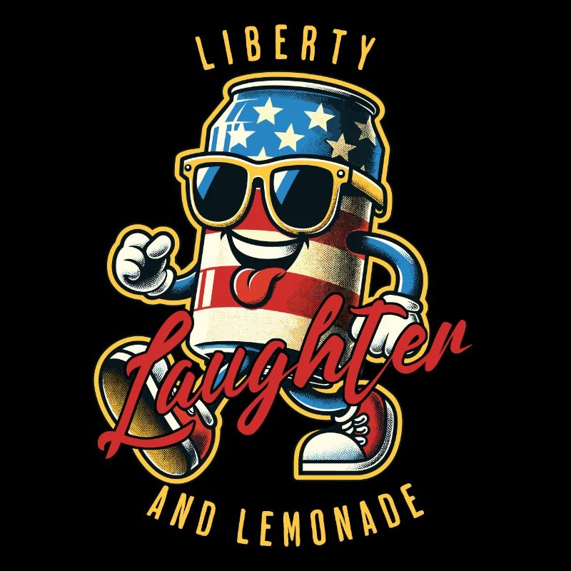 Liberty Laughter Lemonade Retro Vintage Design