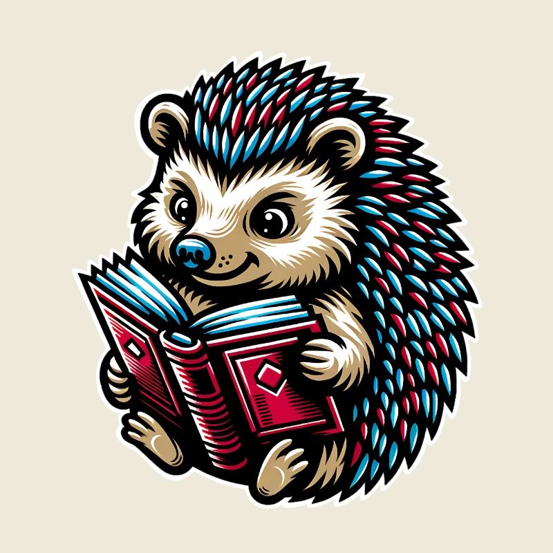 Igel Lesen Bücher Buch