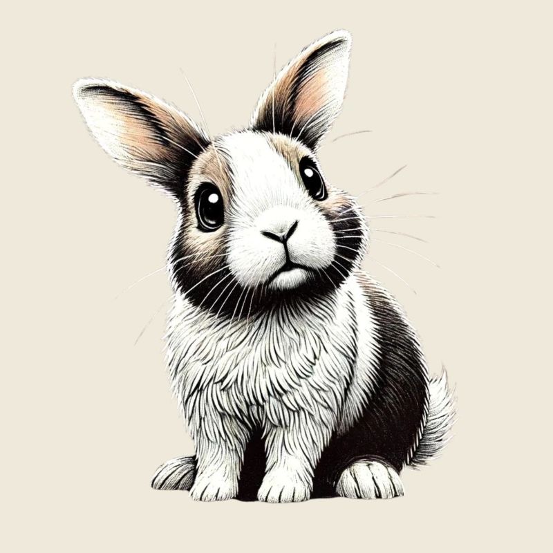 Adorable bunny illustration