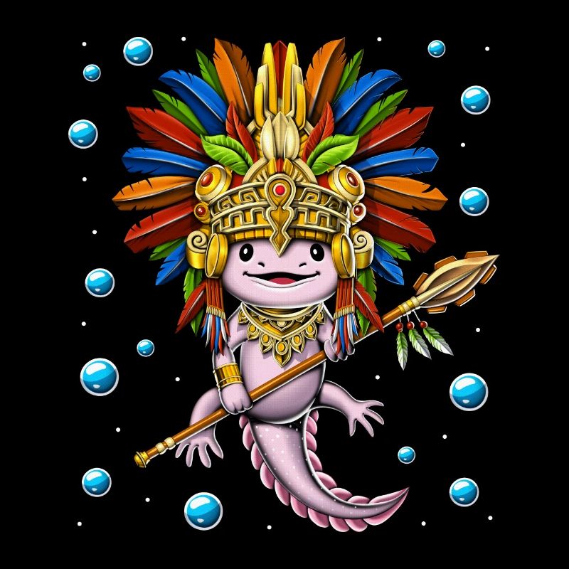 Axolotl Aztec Warrior
