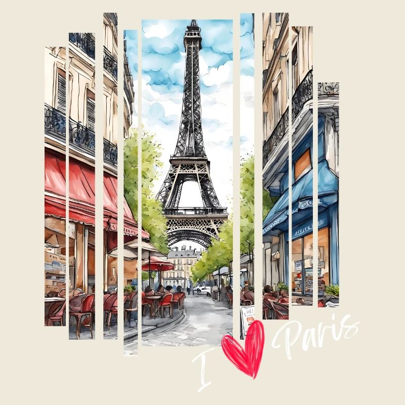 J’adore Paris : la Tour Eiffel et un Charming Café