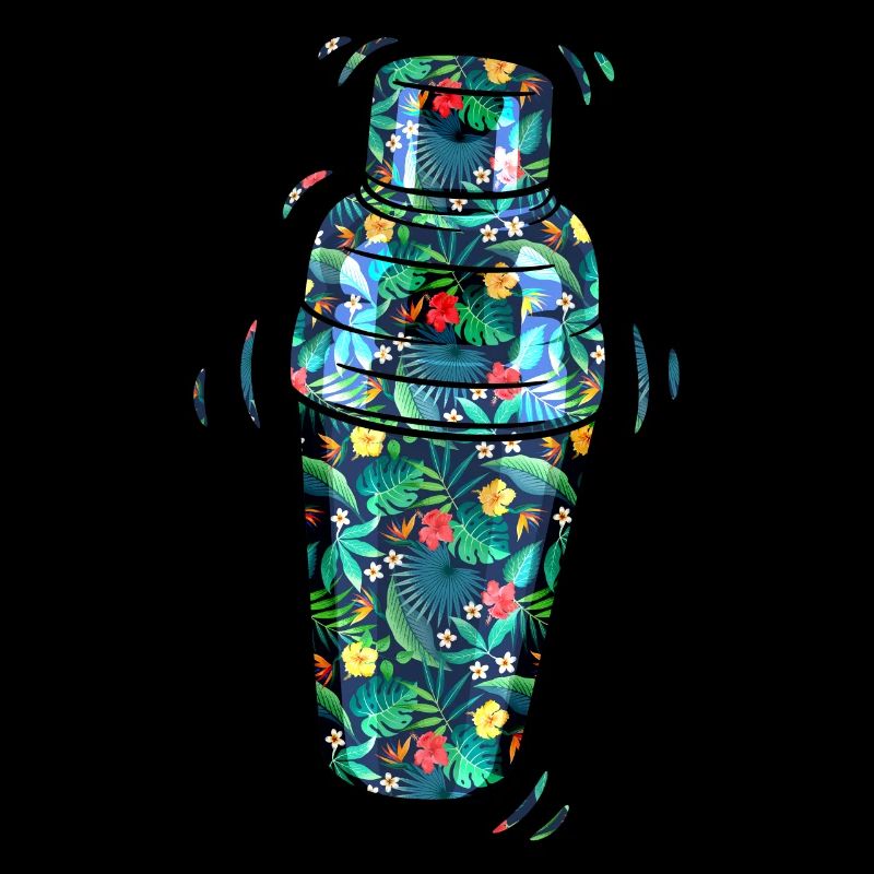 Bartender Mixologist Floral