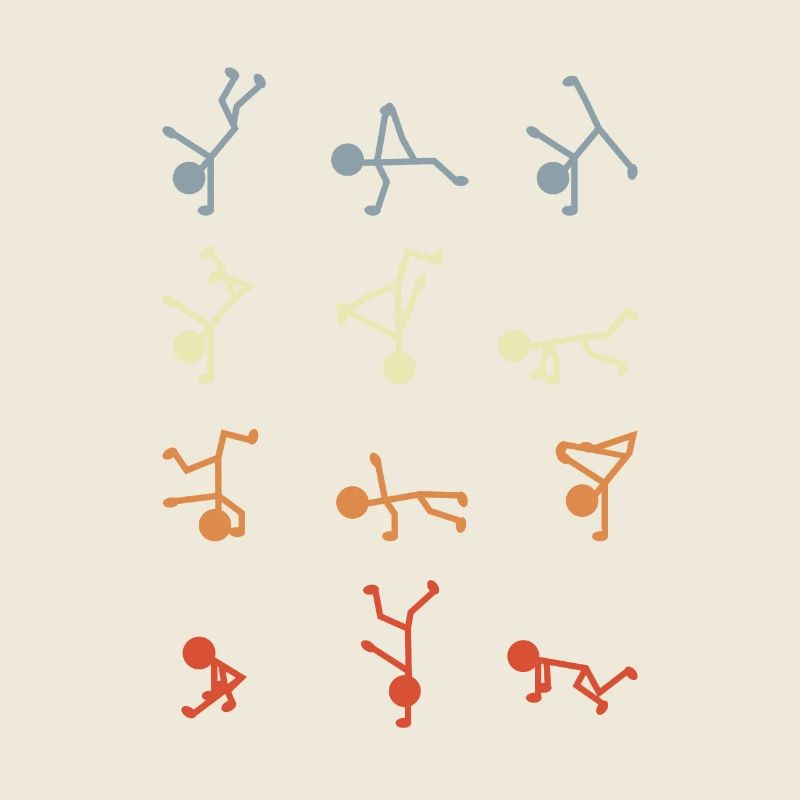 Breakdancer stick figures