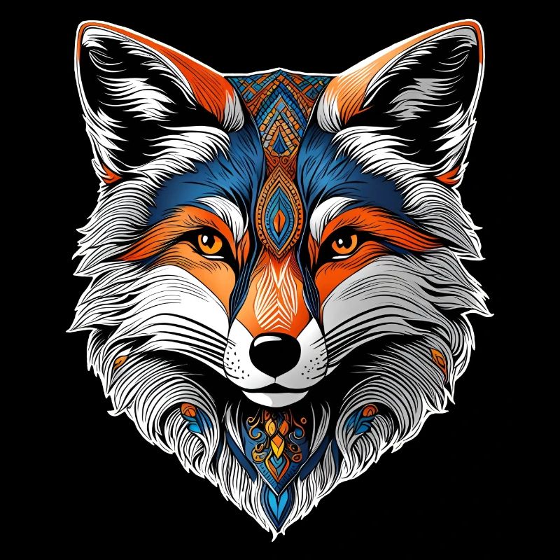 La tête d'un beau renard
