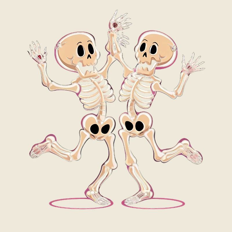 Figurines de squelette de danse joyeuse