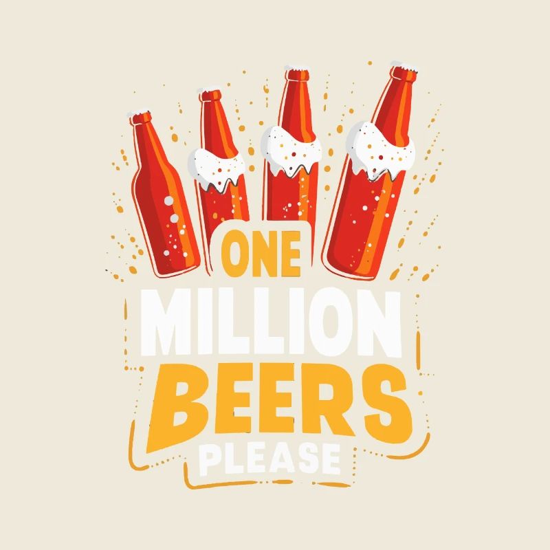 Eine Million Biere bitte - Lustiger Männer Spruch