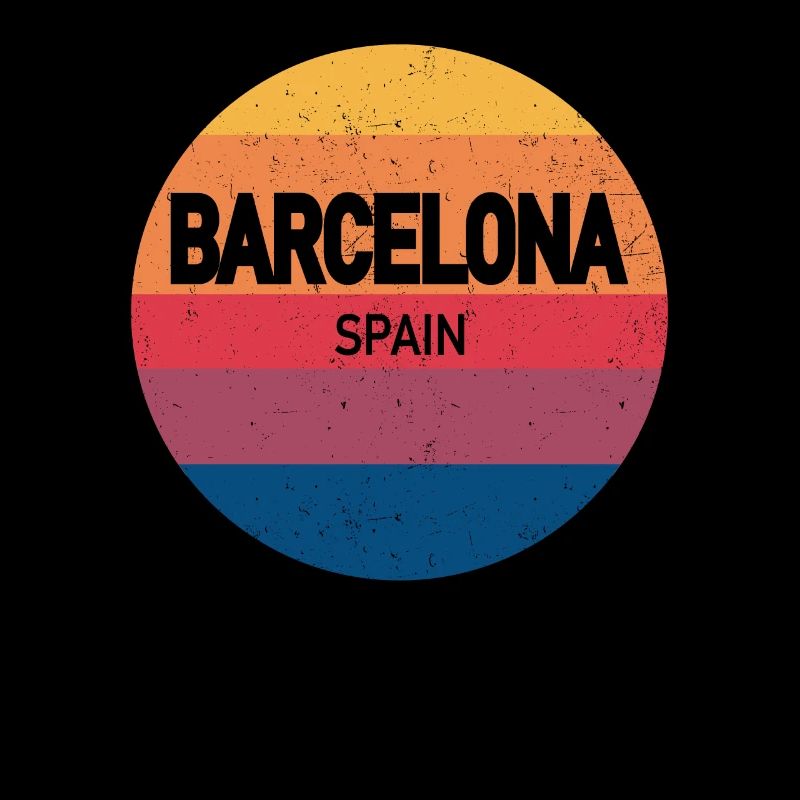 Souvenir rétro coucher de soleil Barcelone Espagne