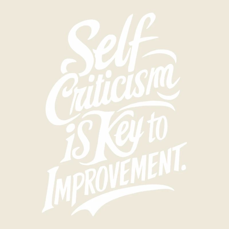 Self-criticism is the key to improvement