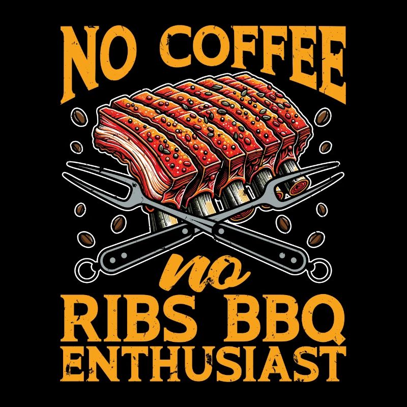 Ribs Barbecue Pas de café Pas de Spare Ribs Coffee Lover