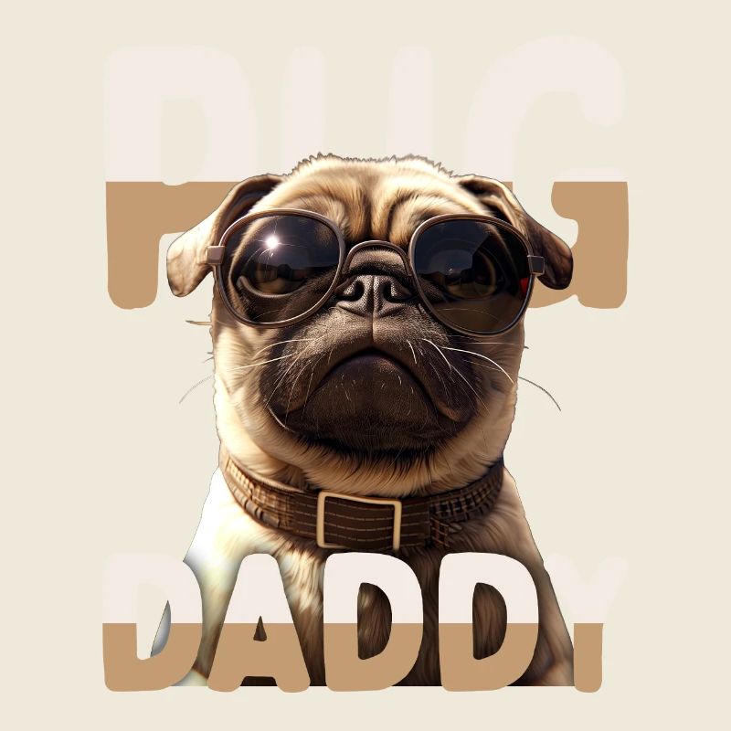 Pug Daddy Pug Dad Father's Day Pug Dad Cute Pug