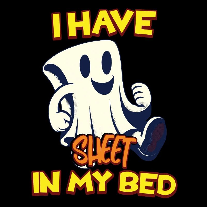 Lustiger Geister Spruch il y a un drap dans mon lit