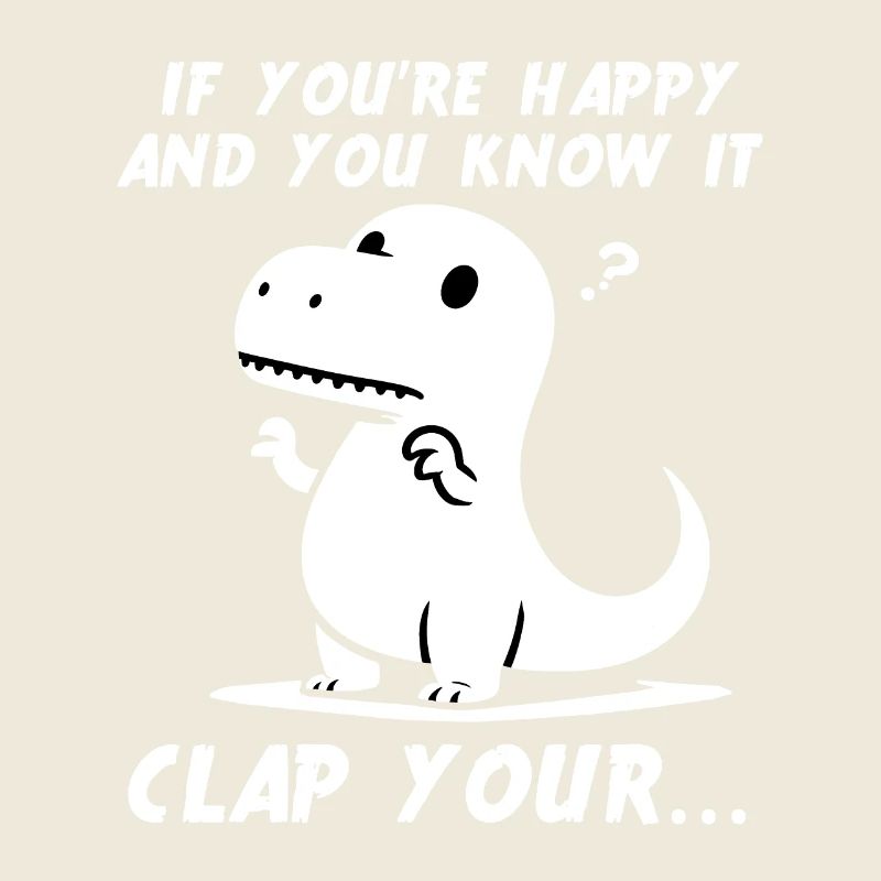 Drôle de dinosaure T-Rex anniversaire joyeux dessin animé
